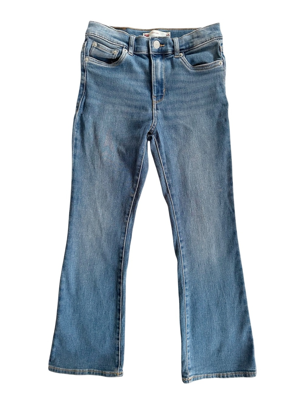 Levi’s Girls 726 Flare Jeans Medium Wash Stretch Size 10